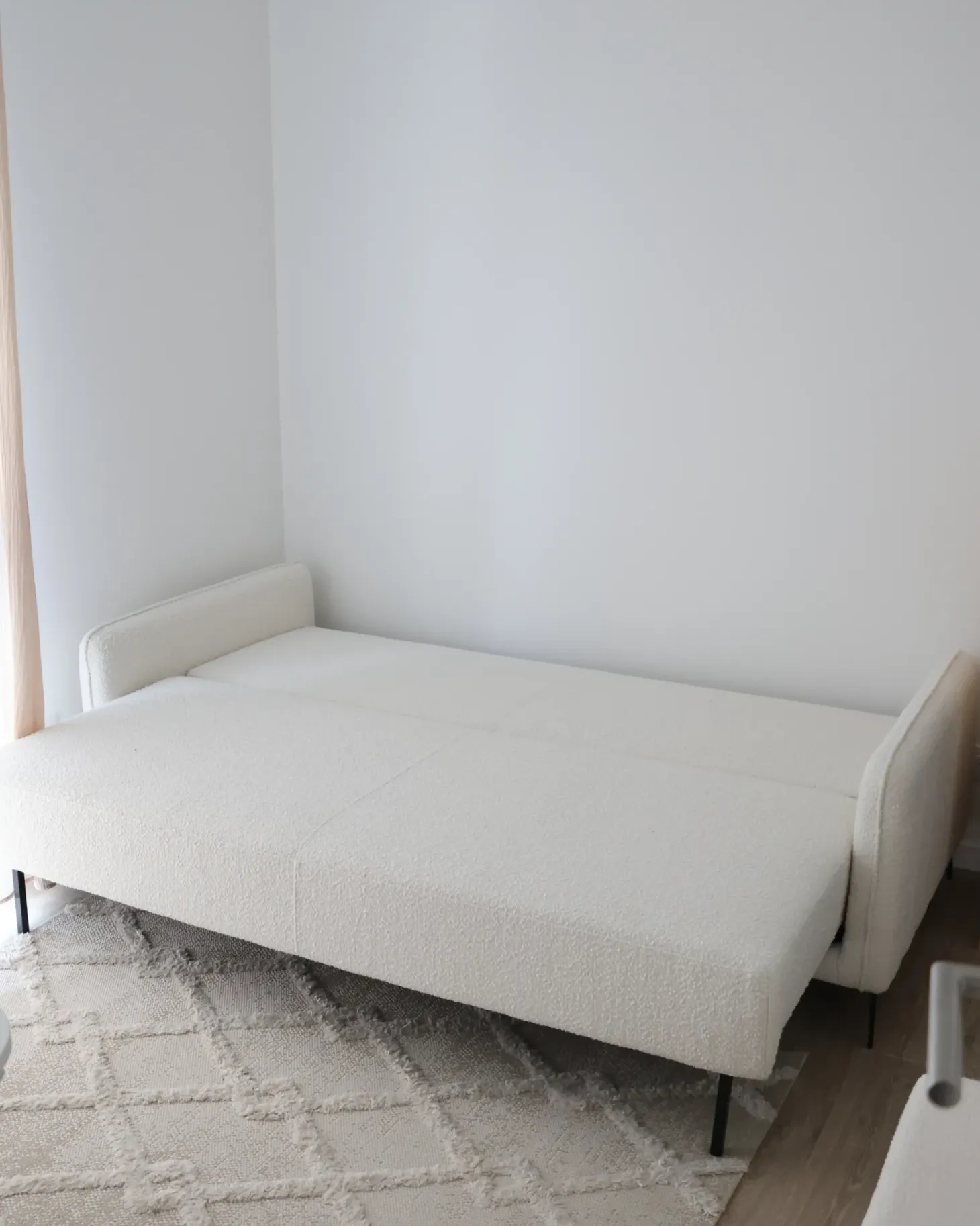 Sovesofa 3 personers HEMING Boucle Cremehvid