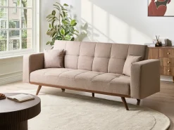 Sovesofa 3 personers HJULBY Lysebrun