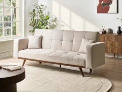 Sovesofa 3 personers HJULBY Lys Beige
