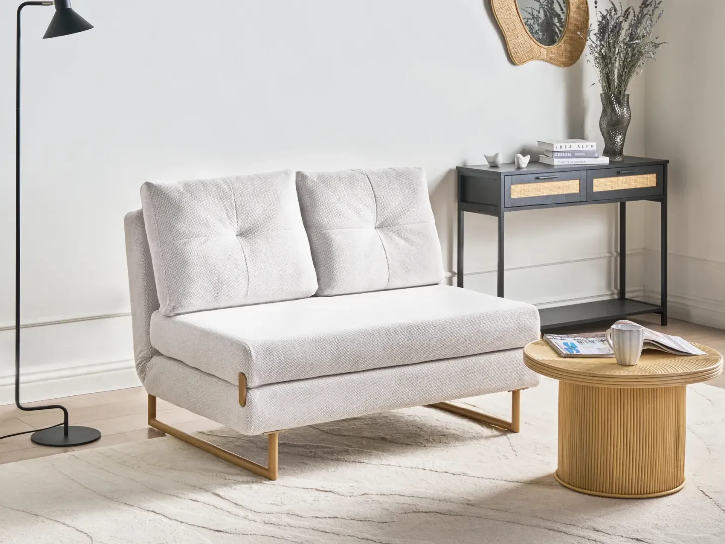 Sovesofa 2 personers JERSLEV Cremehvid