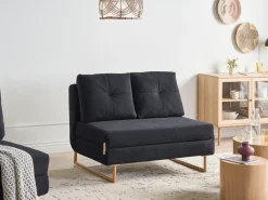 Sovesofa 2 personers JERSLEV Sort