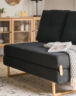 Sovesofa 2 personers JERSLEV Sort