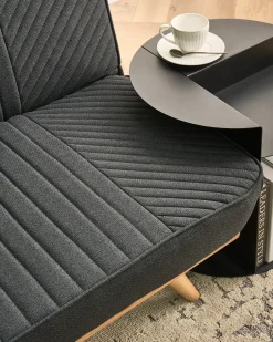 Sovesofa 2 personers KALFAFEL Sort