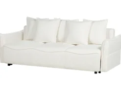 Sovesofa 3 personers KRAMA Boucle Hvid med opbevaring
