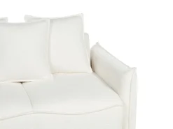 Sovesofa 3 personers KRAMA Boucle Hvid med opbevaring
