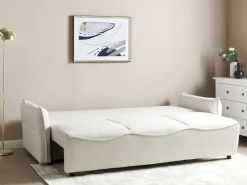 Sovesofa 3 personers KRAMA Cremehvid med opbevaring