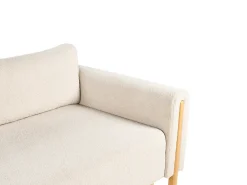 Sovesofa 3 personers KVAM Boucle Lys Beige med opbevaring