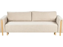 Sovesofa 3 personers KVAM Boucle Lys Beige med opbevaring
