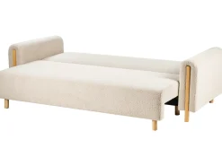 Sovesofa 3 personers KVAM Boucle Lys Beige med opbevaring