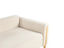 Sovesofa 3 personers KVAM Boucle Lys Beige med opbevaring
