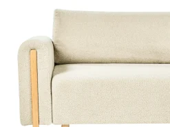 Sovesofa 3 personers KVAM Boucle Cremehvid med opbevaring