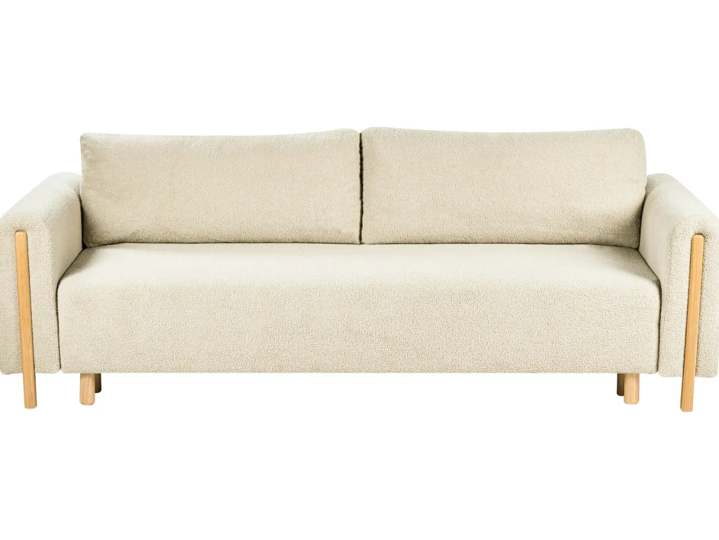 Sovesofa 3 personers KVAM Boucle Cremehvid med opbevaring
