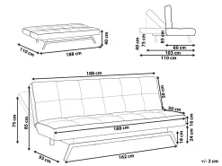 Sovesofa 3 personers LEEDS Grøn