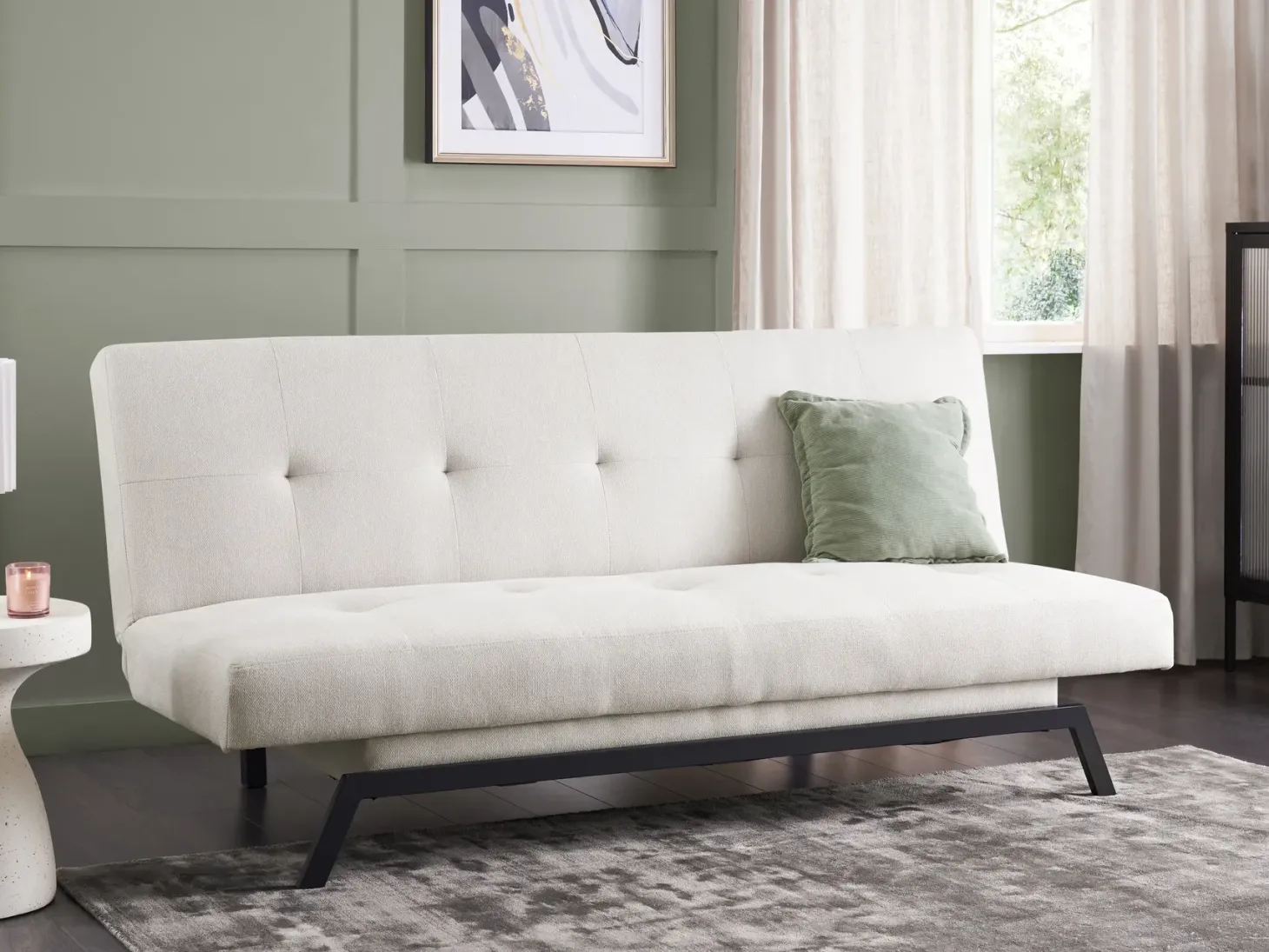 Sovesofa 3 personers LEEDS Hvid