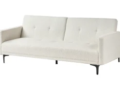 Sovesofa 3 personers LUCAN Boucle Cremehvid