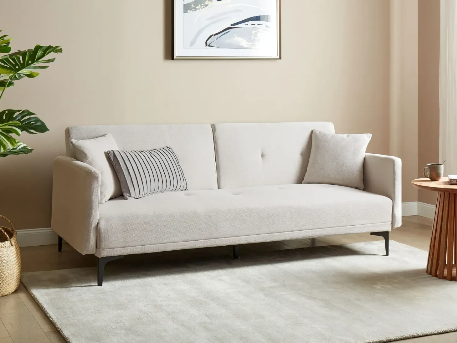 Sovesofa 3 personers LUCAN Lys Beige