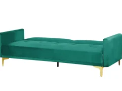 Sovesofa 3 personers LUCAN Velour Smaragdgrøn