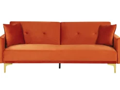 Sovesofa 3 personers LUCAN Velour Orange