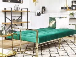 Sovesofa 3 personers MARSTAL Velour Smaragdgrøn