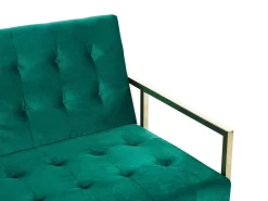 Sovesofa 3 personers MARSTAL Velour Smaragdgrøn