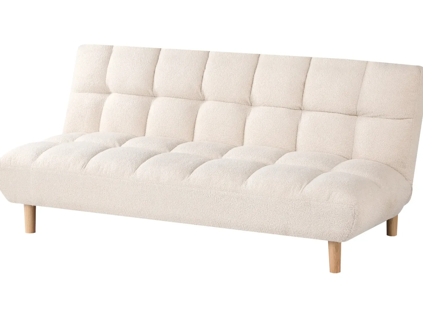 Sovesofa 2 personers RISOR Boucle Cremehvid