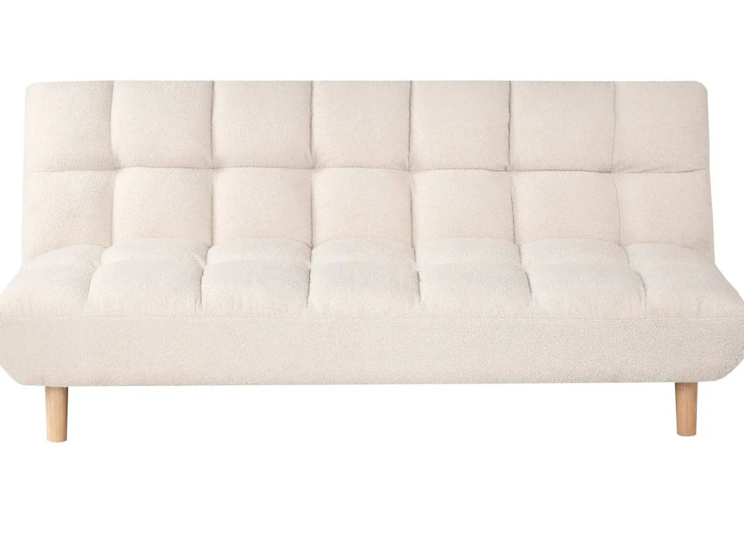 Sovesofa 2 personers RISOR Boucle Cremehvid