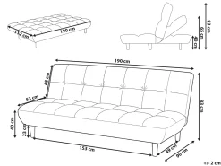 Sovesofa 2 personers RISOR Guldbrun