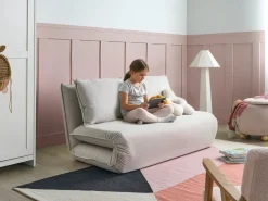 Sovesofa 2 personers ROROS Kunstlinned Cremehvid