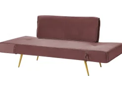 Sovesofa 2 personers SAARELA Velour Lyserød