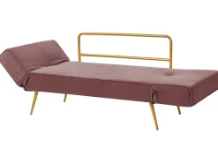 Sovesofa 2 personers SAARELA Velour Lyserød