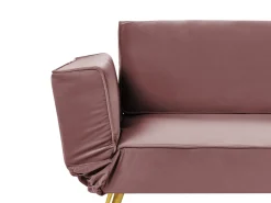Sovesofa 2 personers SAARELA Velour Lyserød