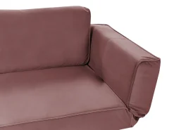 Sovesofa 2 personers SAARELA Velour Lyserød