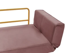 Sovesofa 2 personers SAARELA Velour Lyserød