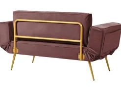 Sovesofa 2 personers SAARELA Velour Lyserød