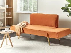 Sovesofa 2 personers SAARELA Velour Orange