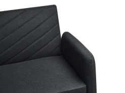 Sovesofa 3 personers SENJA Kunstlinned Sort