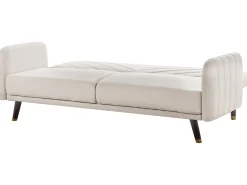 Sovesofa 3 personers SENJA Kunstlinned Lys Beige