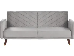 Sovesofa 3 personers SENJA Velour Lysegrå