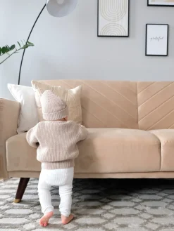 Sovesofa 3 personers SENJA Velour Beige