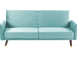 Sovesofa 3 personers SENJA Velour Himmelblå