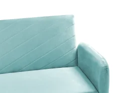 Sovesofa 3 personers SENJA Velour Himmelblå