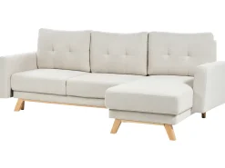 Sovesofa 3 personers SIRO Lys Beige med opbevaring Venstrevendt