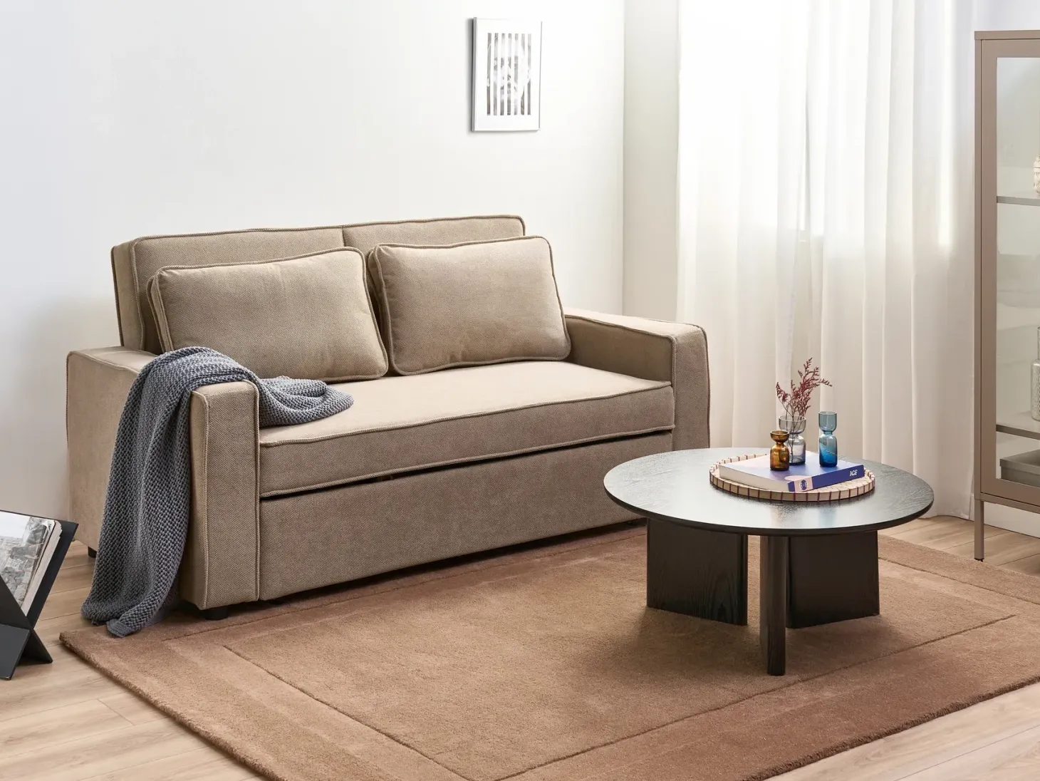 Sovesofa 2 personers UTTELA Lysebrun