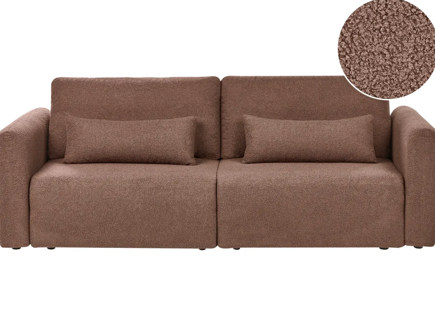 Sovesofa 3 personers VAXHOLM Boucle Brun med opbevaring