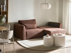Sovesofa 3 personers VAXHOLM Boucle Brun med opbevaring