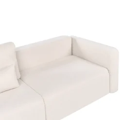 Sovesofa 3 personers VAXHOLM Boucle Lys Beige med opbevaring