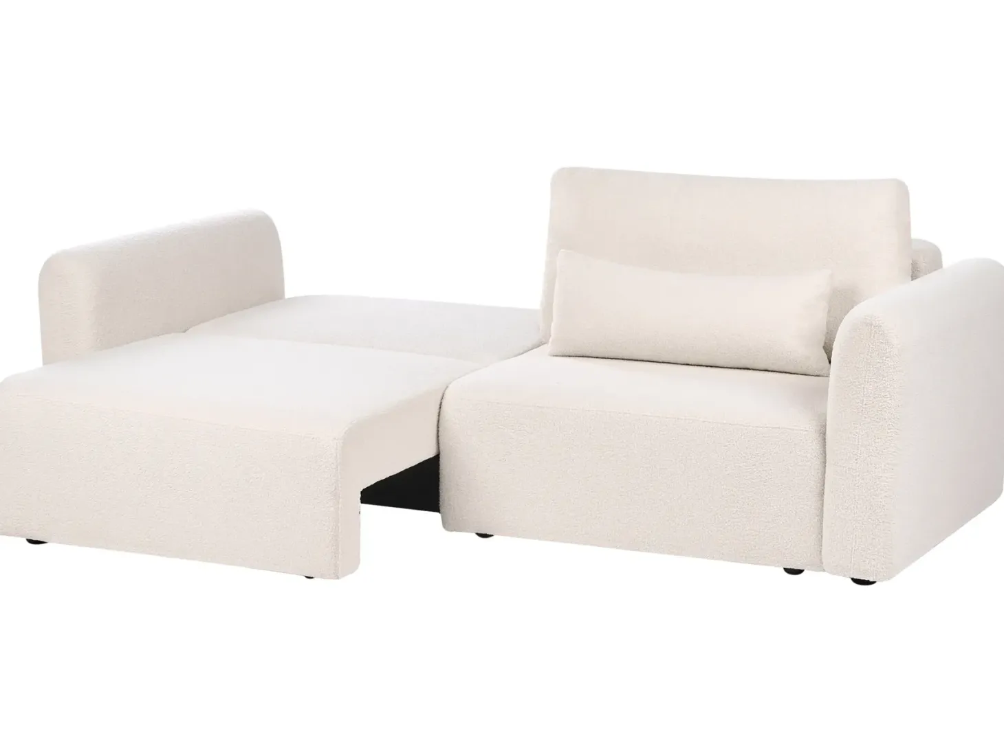 Sovesofa 3 personers VAXHOLM Boucle Lys Beige med opbevaring