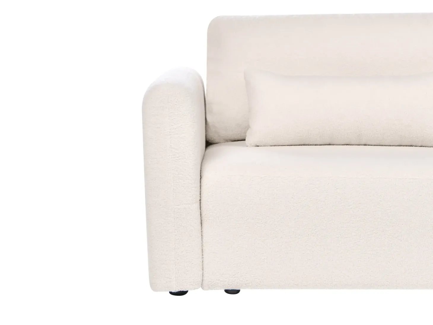Sovesofa 3 personers VAXHOLM Boucle Lys Beige med opbevaring