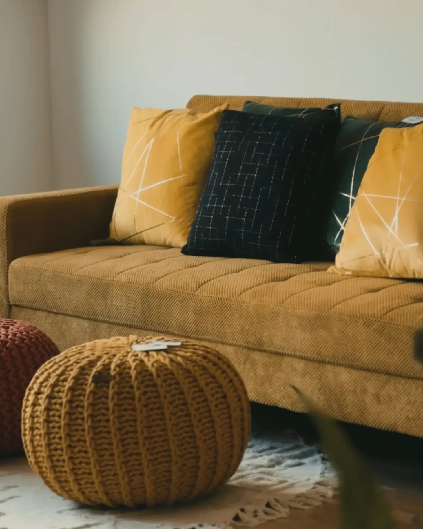 Sovesofa 3 personers VEHKOO Sennepsgul