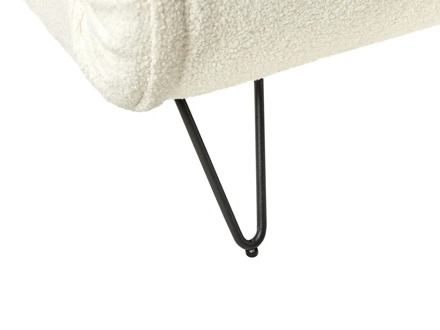Sovesofa 2 personers VESTFOLD Boucle Cremehvid